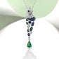 "Blue parrot on a branch" necklace pendant - Style's Bug