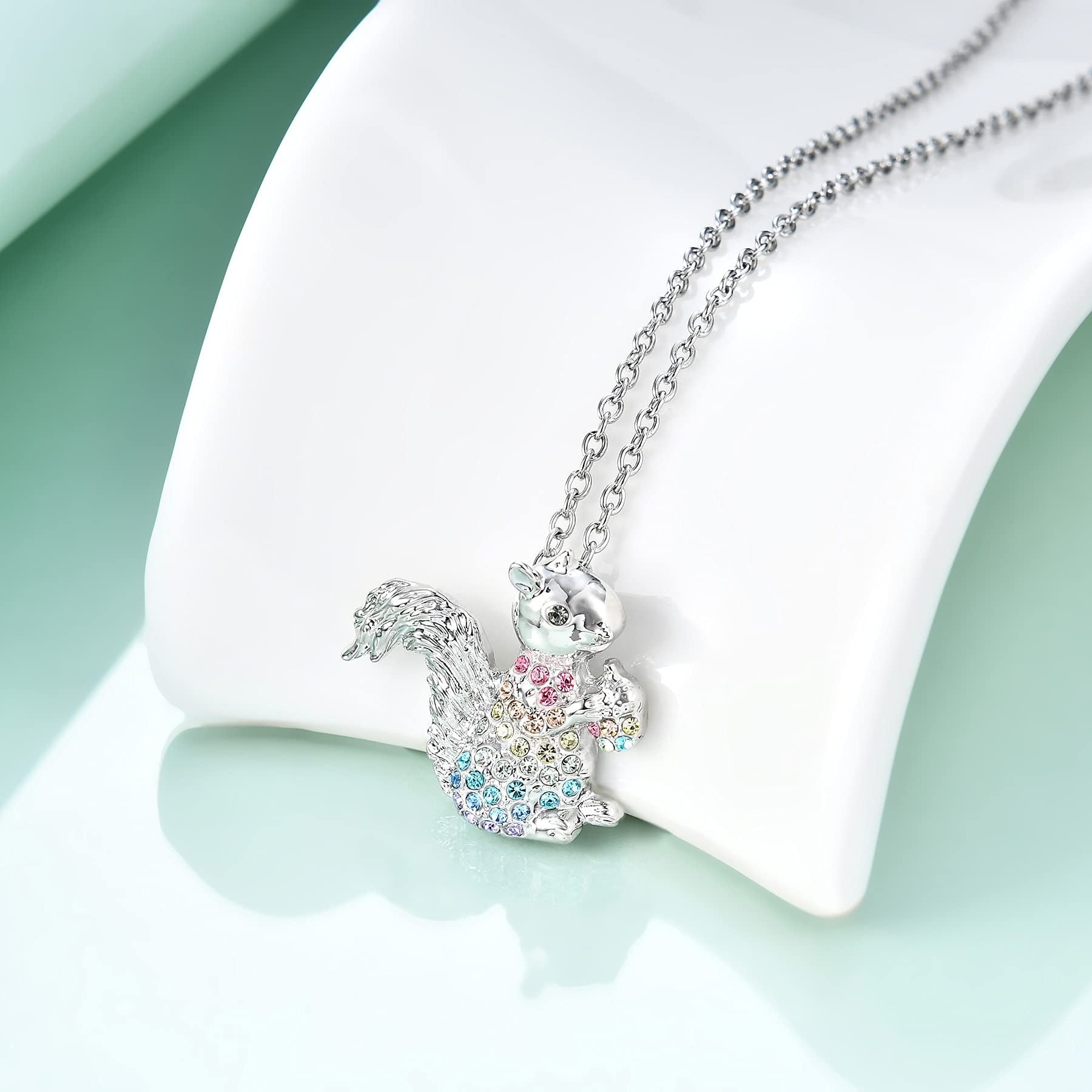 Zircon Squirrel Necklace - Style's Bug