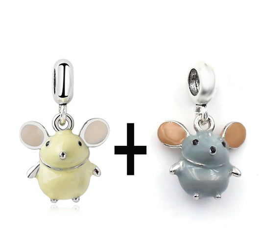 Big ear Mouse pendants (2pcs pack) - Style's Bug Yellow pendant + Grey pendant