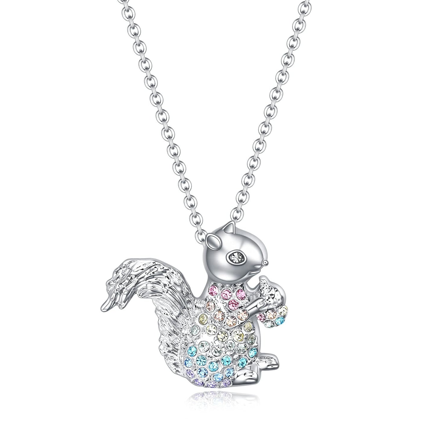 Zircon Squirrel Necklace - Style's Bug Default Title