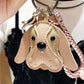 Serious Faced Basset Keychain