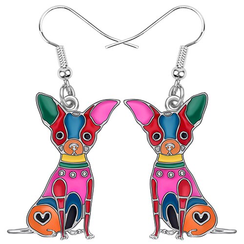 Artistic Chihuahua earrings