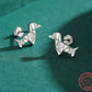 "Silver Dachshunds" earrings by Style's Bug - Style's Bug