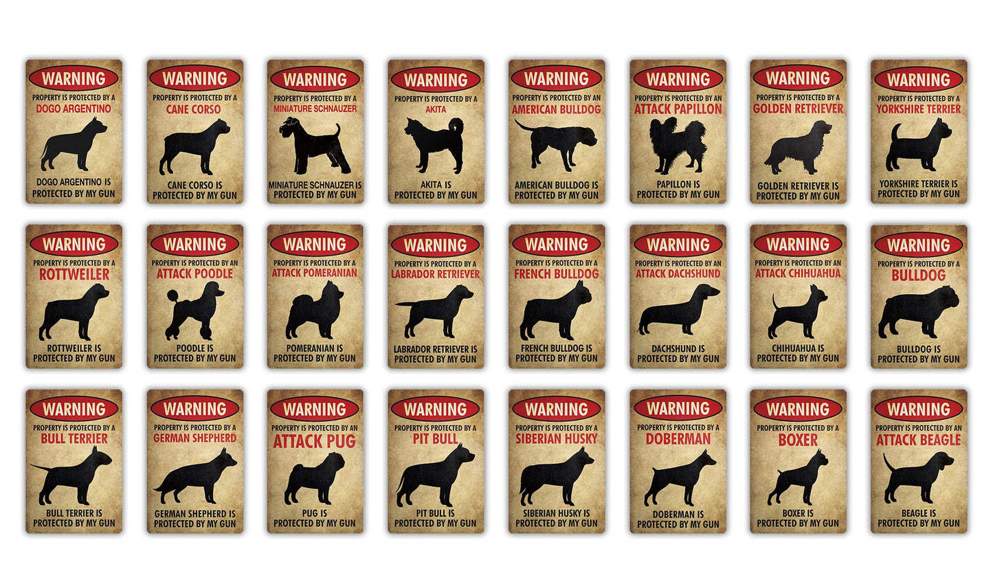 Vintage Dog Warning signs - Style's Bug