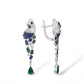 "Blue parrot on a branch" earrings - Style's Bug