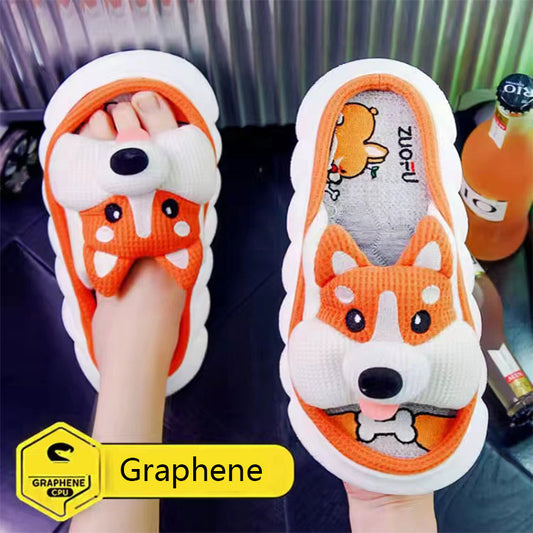 Cute Thick Sole Slippers by SB - Style's Bug Orange Husky / 36-37(foot 230mm)