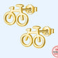 "Silver Bicycles" earrings by Style's Bug - Style's Bug