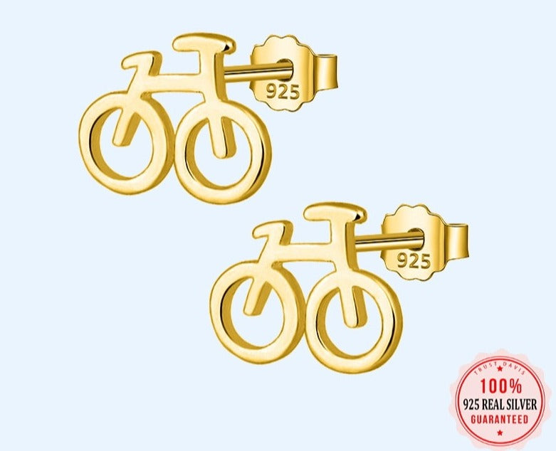 "Silver Bicycles" earrings by Style's Bug - Style's Bug