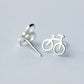 "Silver Bicycles" earrings by Style's Bug - Style's Bug