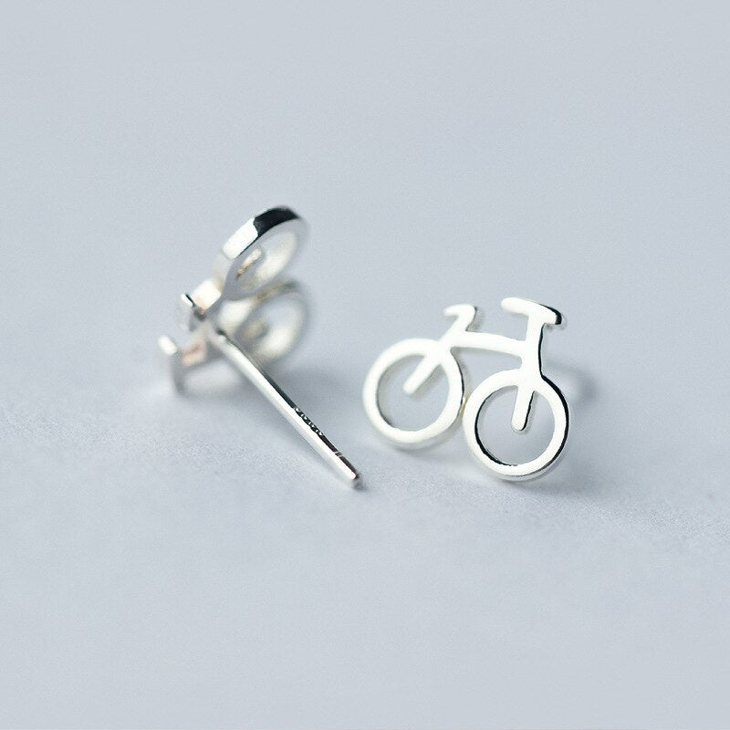 "Silver Bicycles" earrings by Style's Bug - Style's Bug