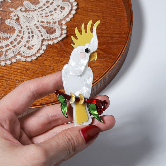 Handmade Cockatoo Brooch