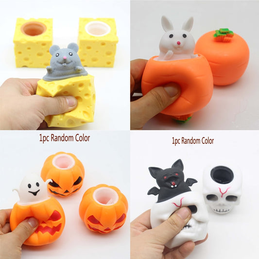 Anti-stress Squeezable Popping animals (2pcs pack)