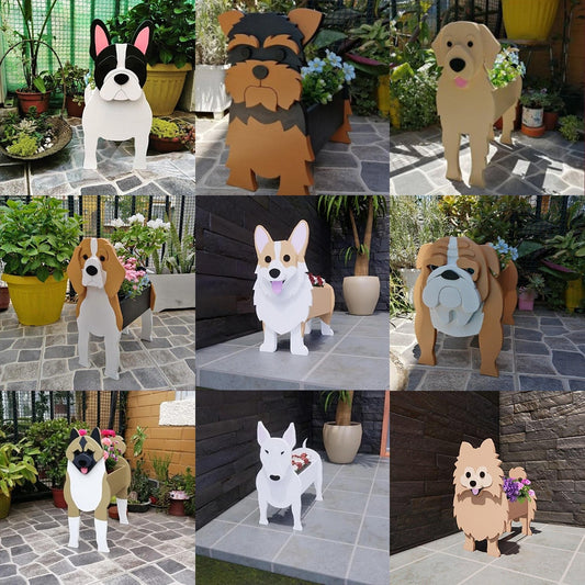 Realistic Dog flower planters - Style's Bug