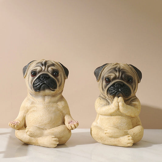 Realistic Yoga Dog statues by SB - Style's Bug
