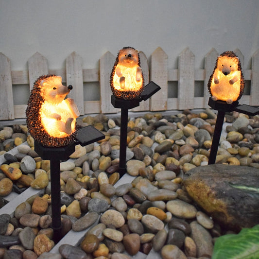 "Fairy Hedgehogs" - Solar powered garden lamps - Style's Bug All three of them (Most Popular)