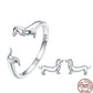 Realistic Dachshund jewellery by SB - Style's Bug Full set (Ring + Earrings) - MOST POPULAR