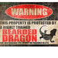 Funny Pet Warning Sign Stickers (2pcs pack)