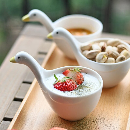 Cute Ceramic Duck Bowls - Style's Bug