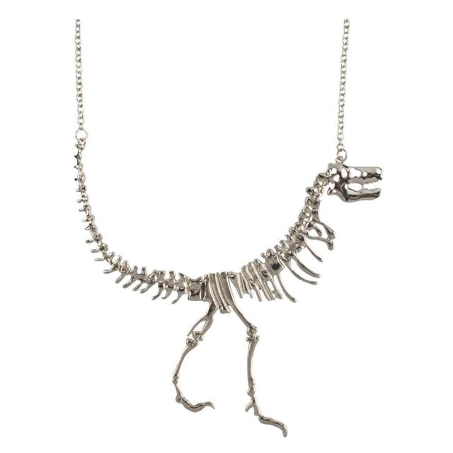 Vintage Dinosaur Necklace by Style's Bug (2pcs pack) - Style's Bug Silver