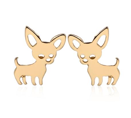 Chihuahua earrings (2 pairs pack) - Style's Bug Gold
