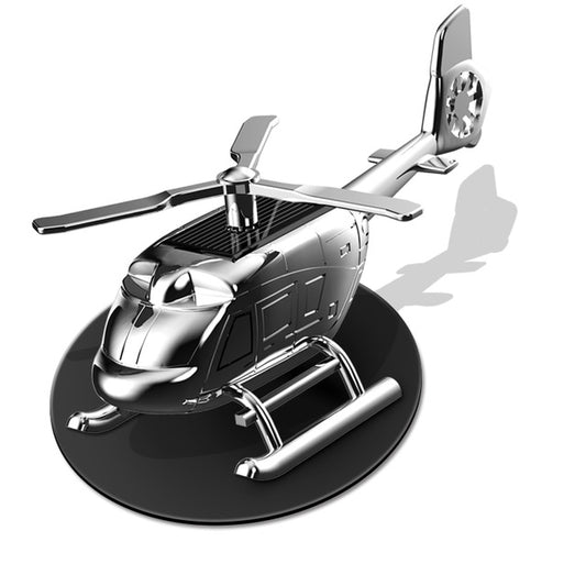 Solar power rotating Helicopter + Inbuilt Air Freshener + Non Slip mat - Style's Bug Silver