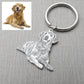 Custom pet photo keychain by Style's Bug - Style's Bug Black & White