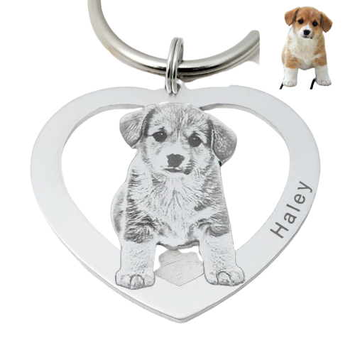 PAWsonalized heart shaped pet photo Keychains by Style's Bug - Style's Bug