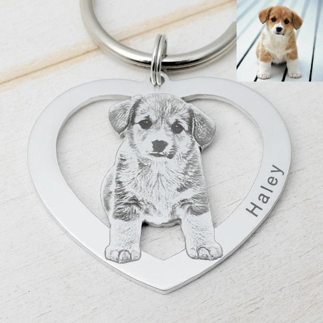 PAWsonalized heart shaped pet photo Keychains by Style's Bug - Style's Bug