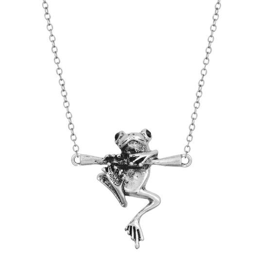 Frog on the branch necklace (2pcs pack) - Style's Bug