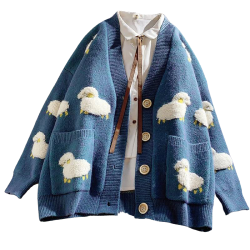 Sheep sweater coat by Style's Bug - Style's Bug