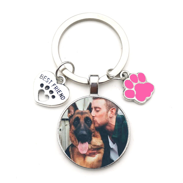 PAWsonalized Best friend pet Photo Keychains by Style's Bug (2pcs pack) - Style's Bug Pink