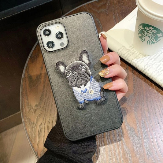Mr. French Bull (Embroidered) iPhone case - Style's Bug for iPhone 14 Pro Max