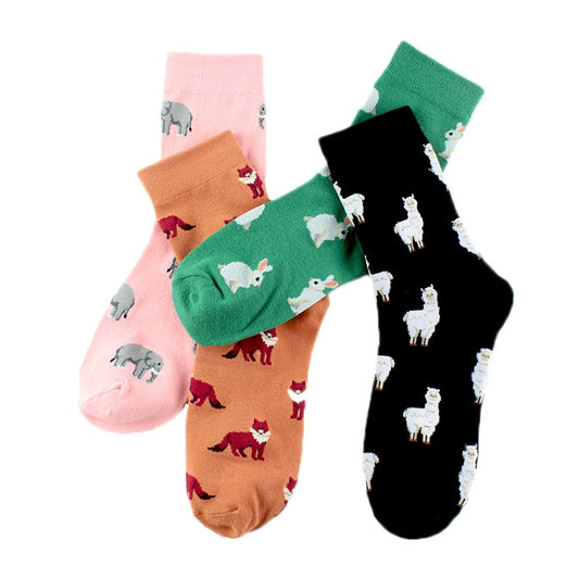 Cute animal knitted socks by Style's Bug (2 pairs pack) - Style's Bug