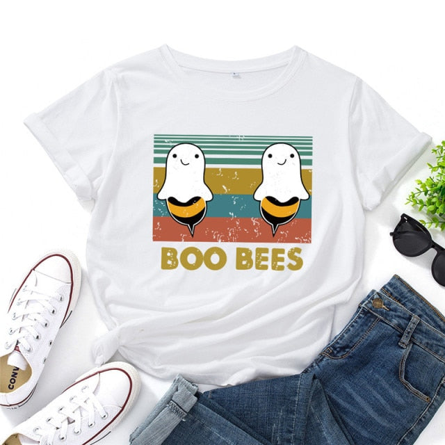 BOO BEES T-shirt by Style's Bug - Style's Bug White / S