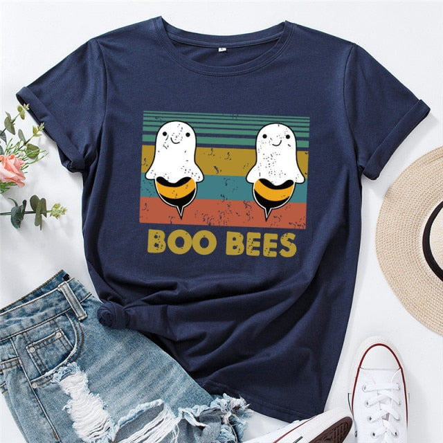 BOO BEES T-shirt by Style's Bug - Style's Bug Navy / S