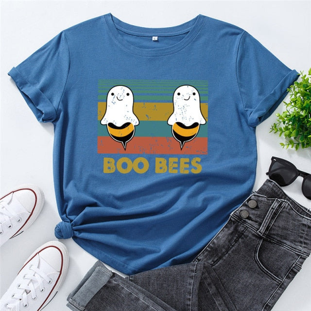 BOO BEES T-shirt by Style's Bug - Style's Bug Blue / S