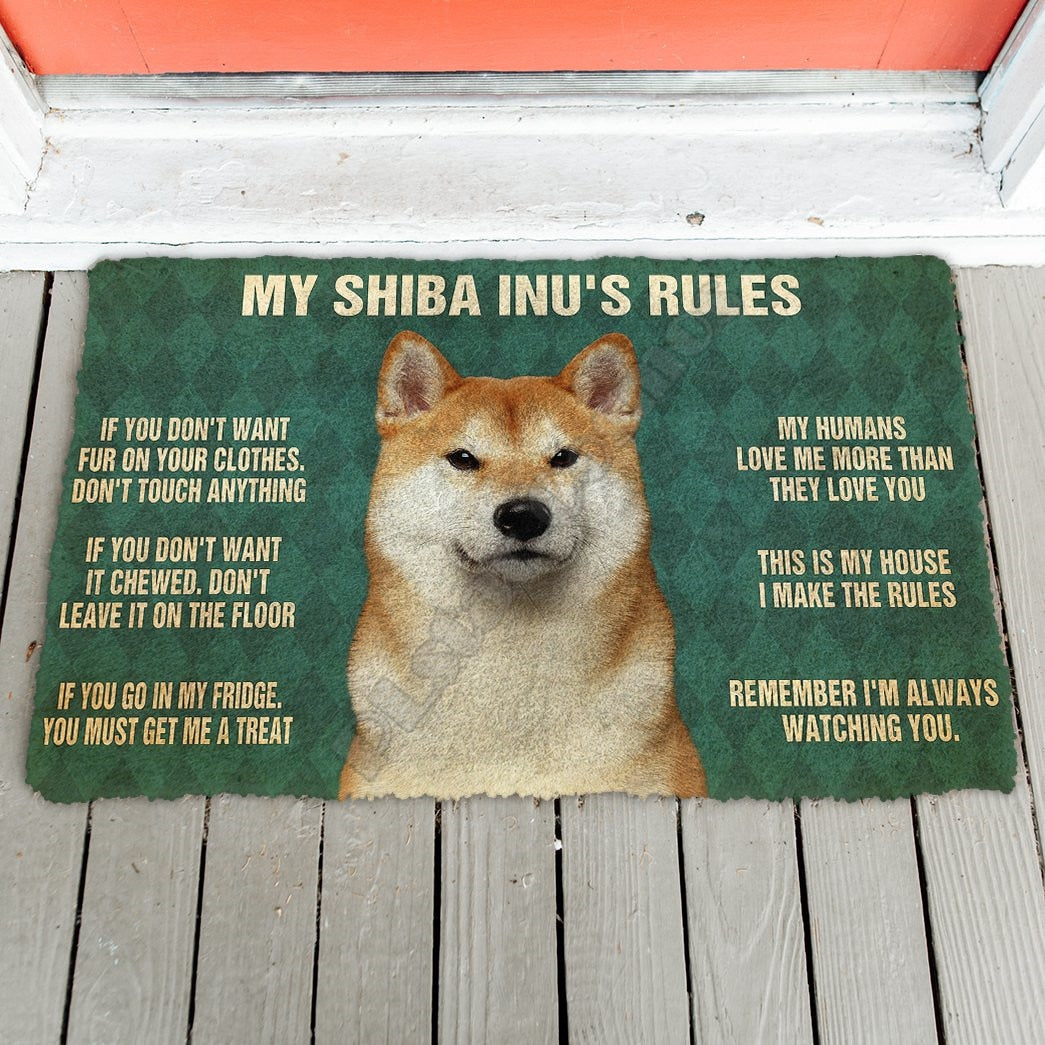 " Shiba Inu's Rules " mats by Style's Bug - Style's Bug