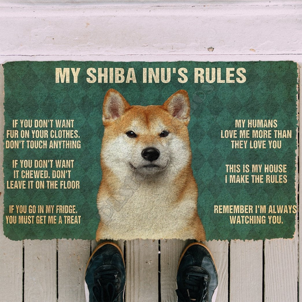 " Shiba Inu's Rules " mats by Style's Bug - Style's Bug