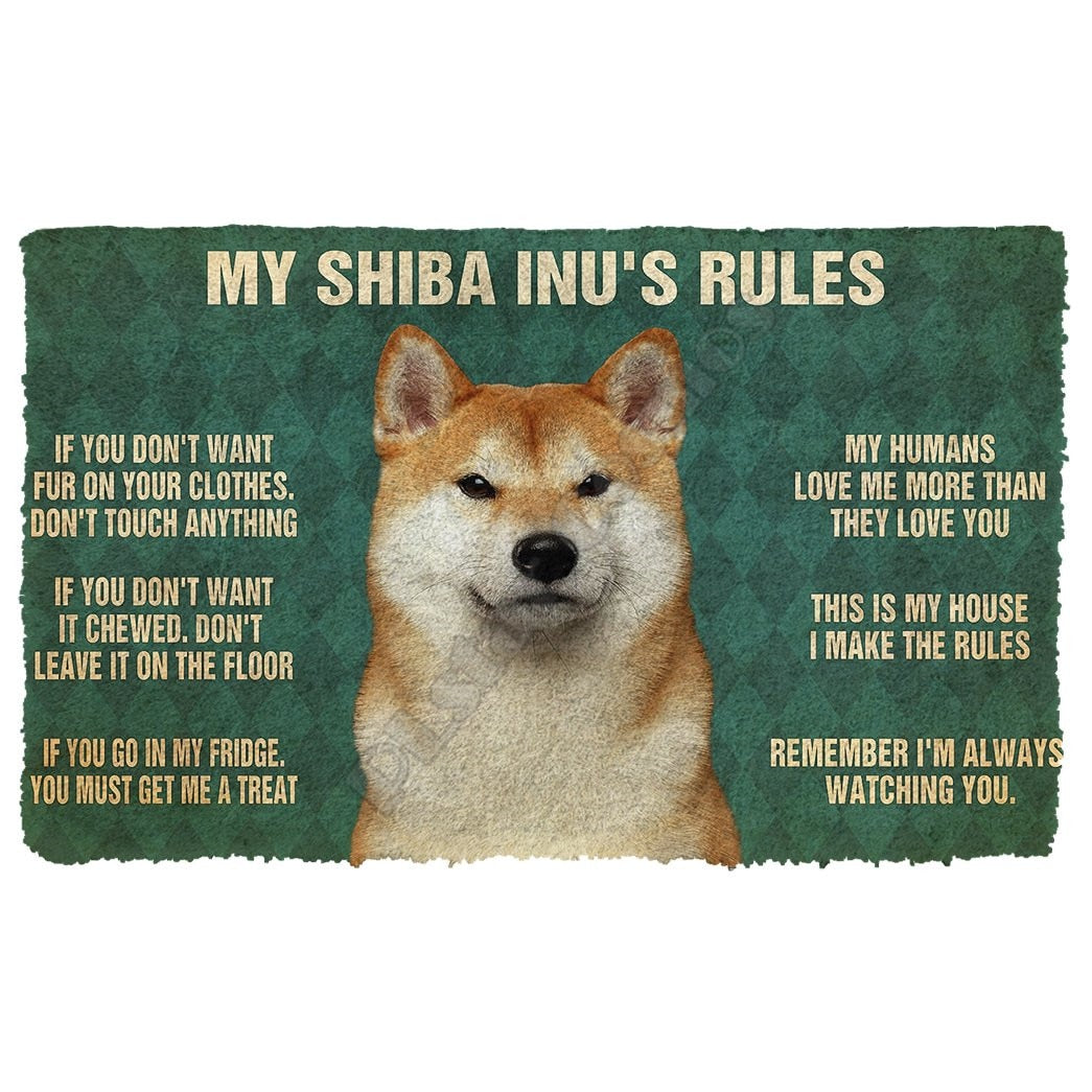 " Shiba Inu's Rules " mats by Style's Bug - Style's Bug