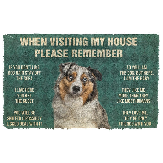 Australian Shepherd Rules Doormat - Style's Bug