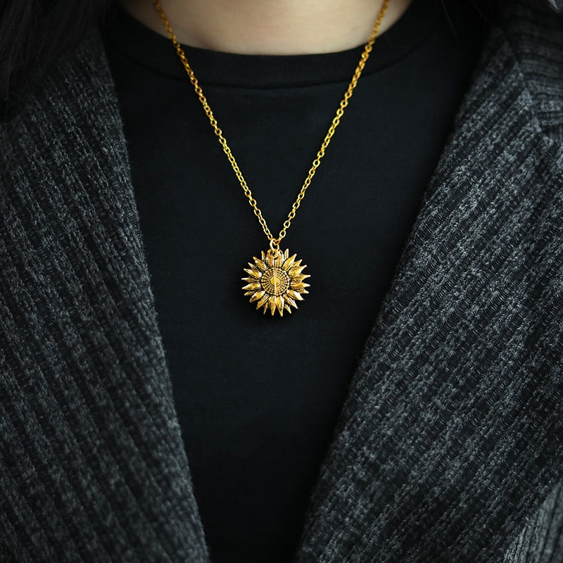 "You Are My Sunshine" locket necklace by Style's Bug (2pcs pack) - Style's Bug