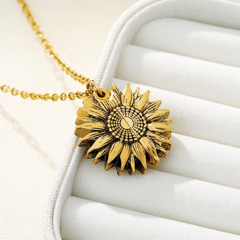 "You Are My Sunshine" locket necklace by Style's Bug (2pcs pack) - Style's Bug