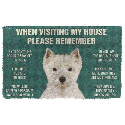 " West Highland Terrier's Rules " mats by Style's Bug - Style's Bug 45cmx75cm