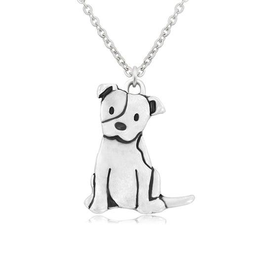 Sitting Pitbull dog necklace by Style's Bug - Style's Bug Right Necklace / 50cm