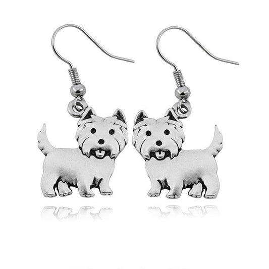 Vintage West Highland terrier earrings by Style's Bug - Style's Bug Default Title