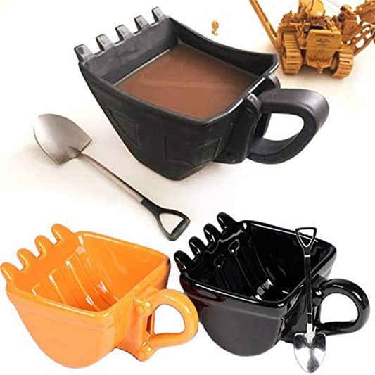 Excavator Bucket Mug by Style's Bug (+ Shovel spoon) - Style's Bug