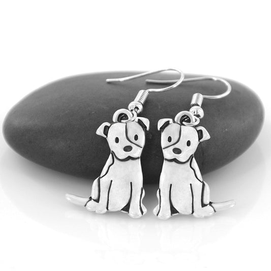 Sitting Pitbull dog earrings by Style's Bug - Style's Bug Default Title